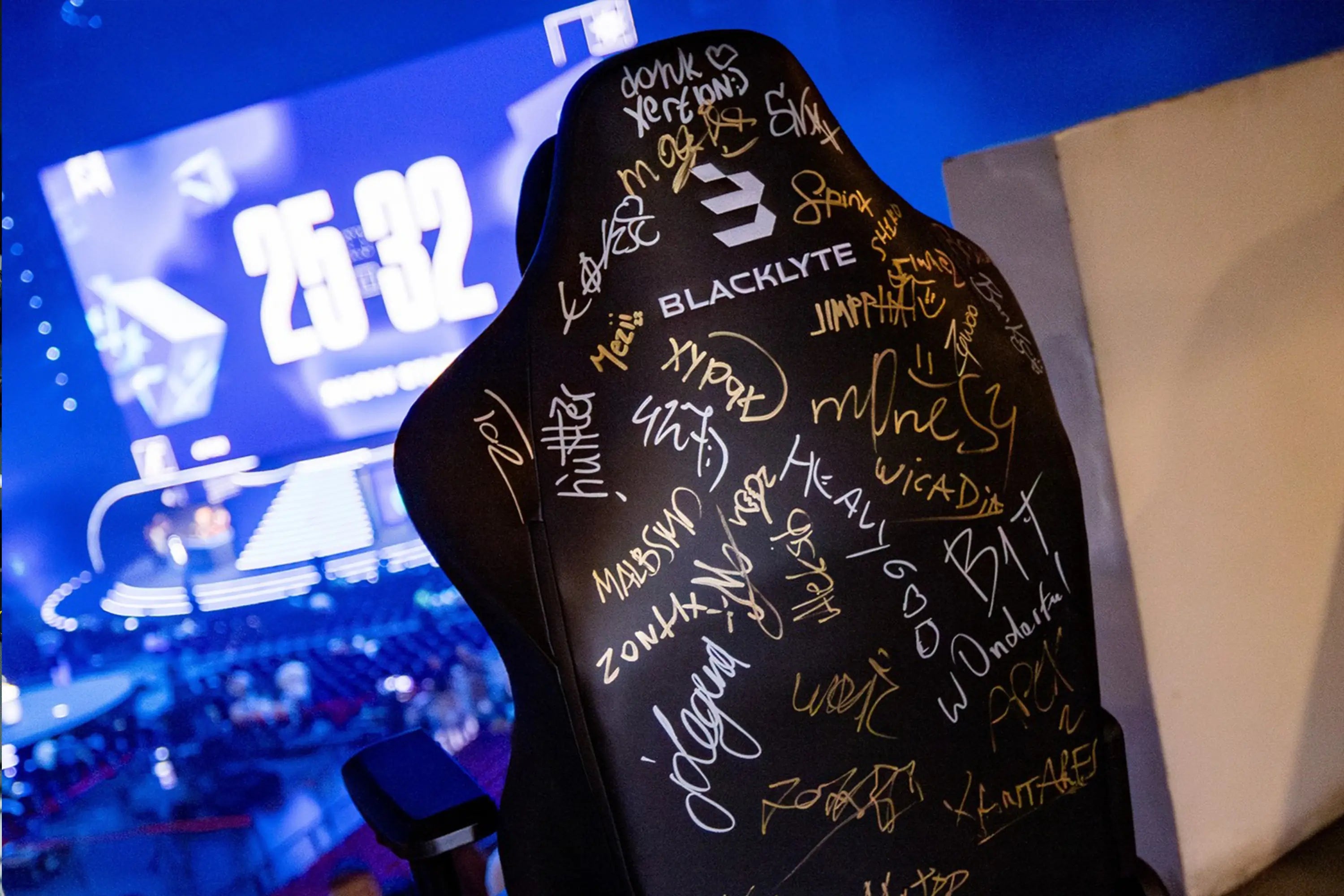 Blacklyte Gaming Chair with Numerous Signatures