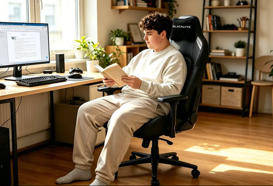 Blacklyte gaming chairs with wider seats for big and tall users