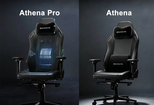 Blacklyte gaming chair with built-in lumbar support system or external lumbar pillow