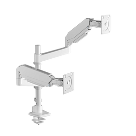Blacklyte Atlas dual white monitor arm
