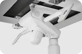 Bottom design of white liquid edition gaming chair