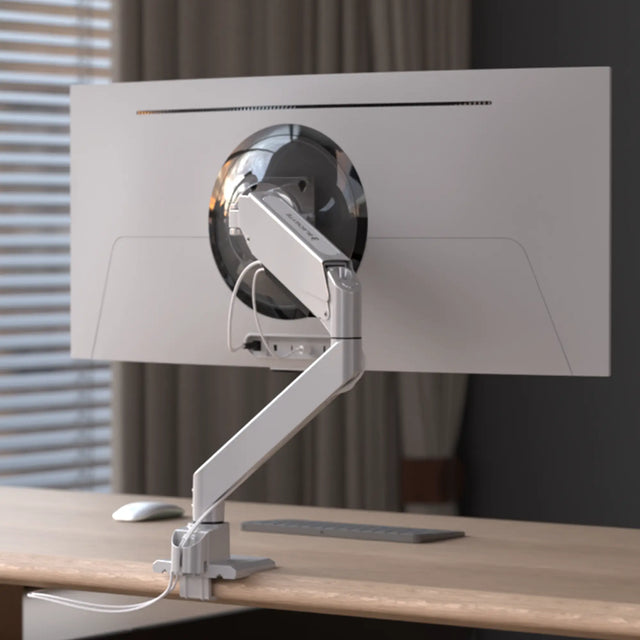 Blacklyte single white monitor arm