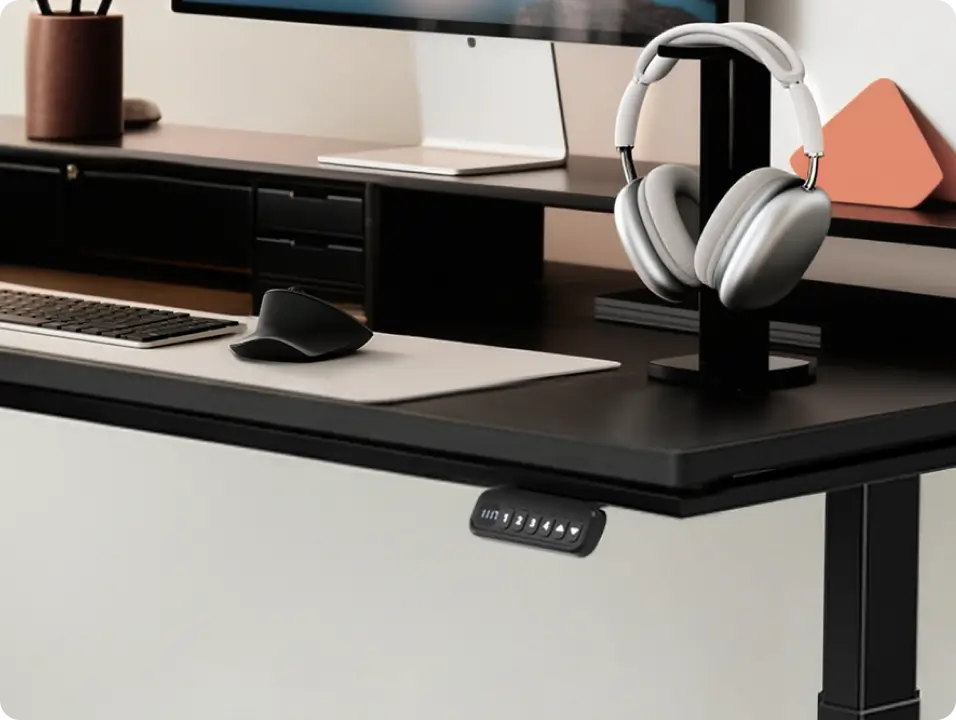 Blacklyte electric height adjustable standing desk