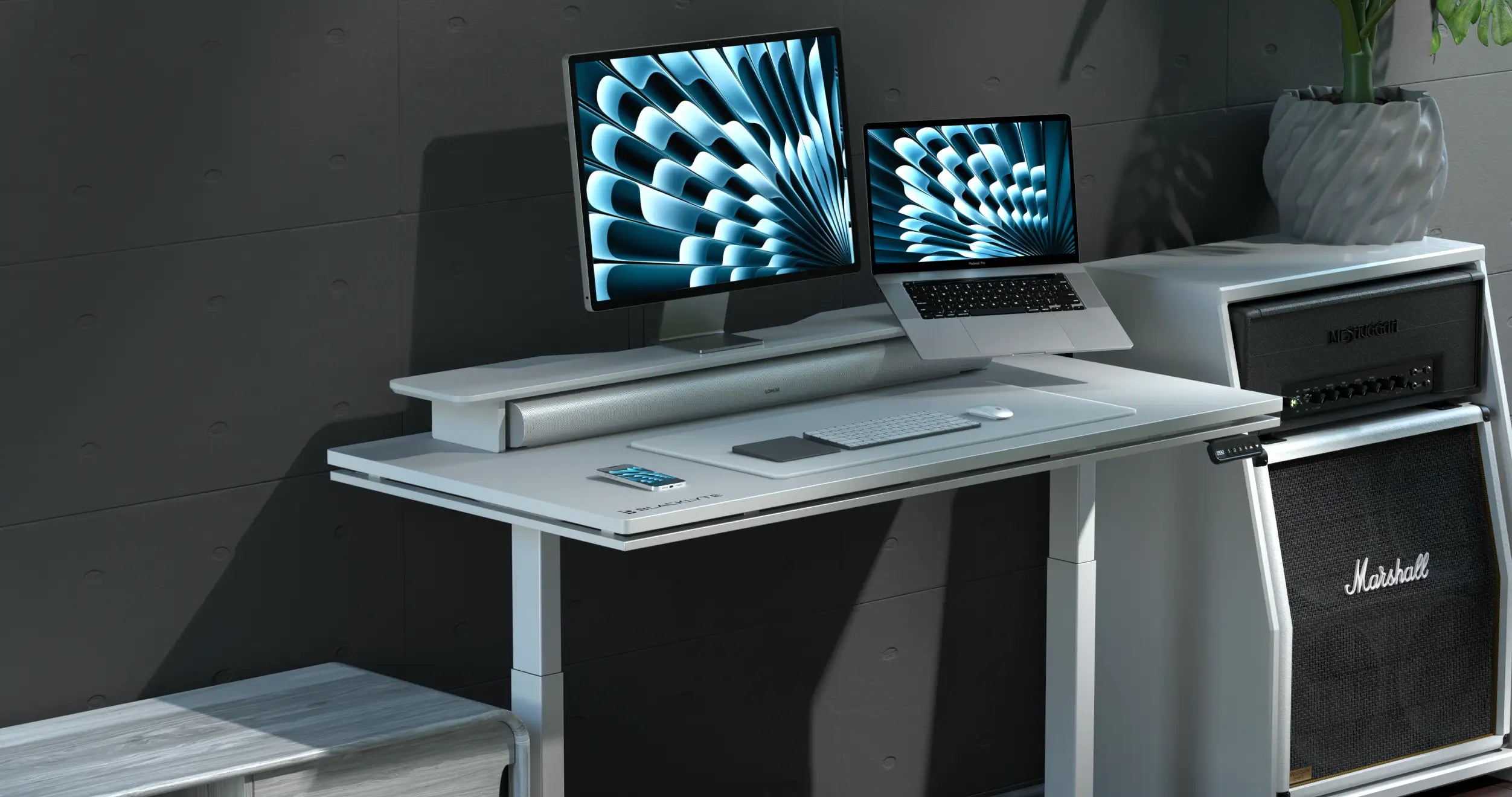 Blacklyte Electric Standing Desk in Modern Home Office