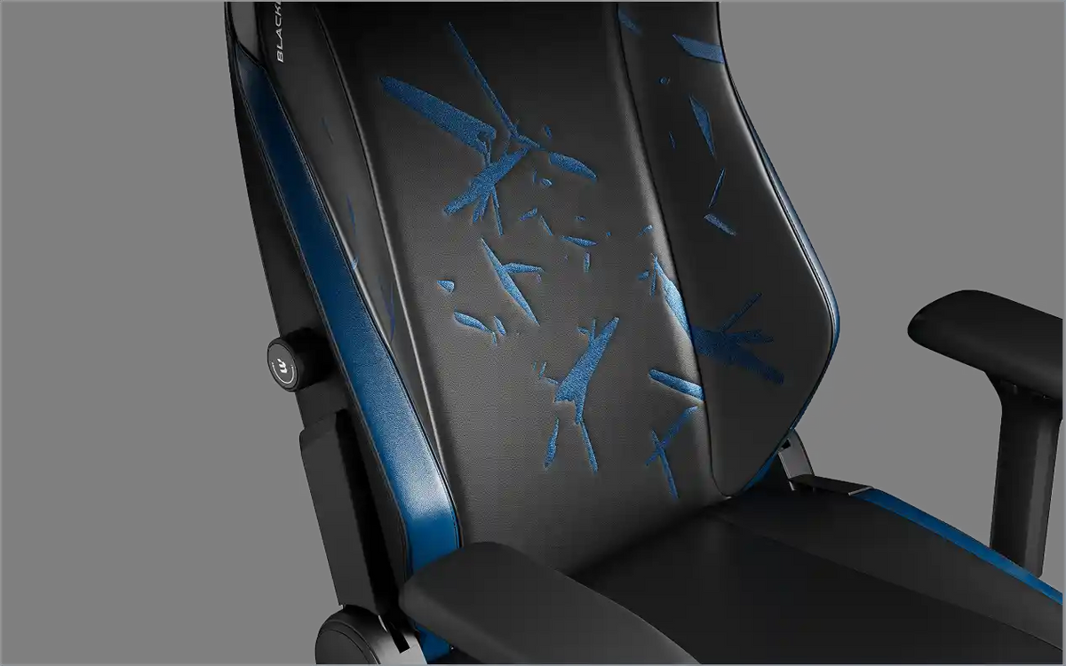 R6 gaming chair with ergonomic lumbar support system