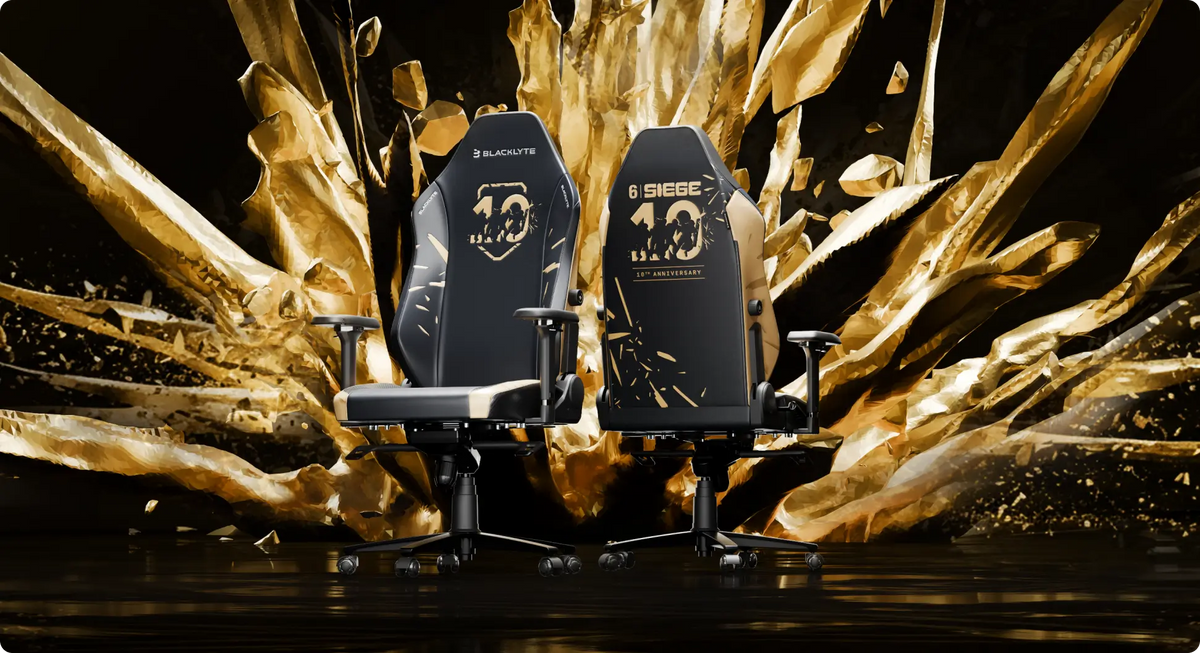 Limited edition R6 10th Anniversary gaming chair with ergonomic design