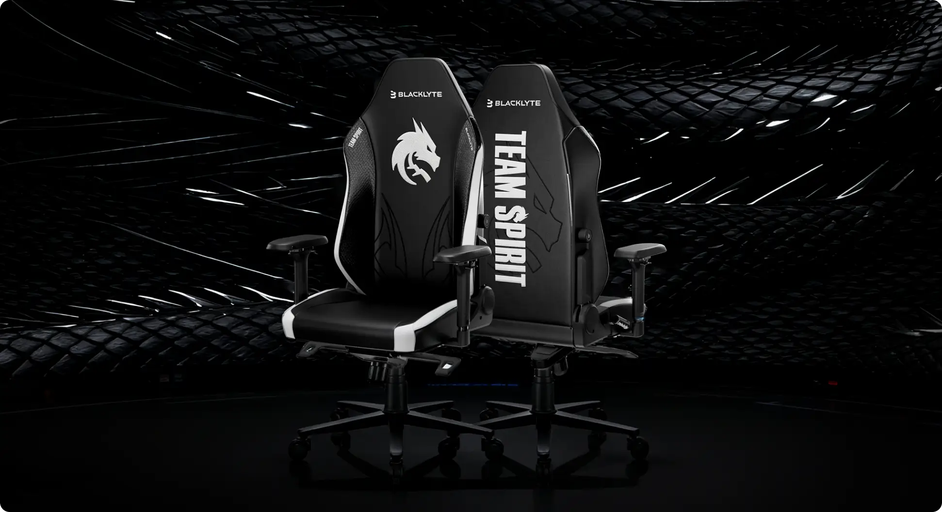 Spirit Edition gaming chair featuring adjustable armrests and reclining back