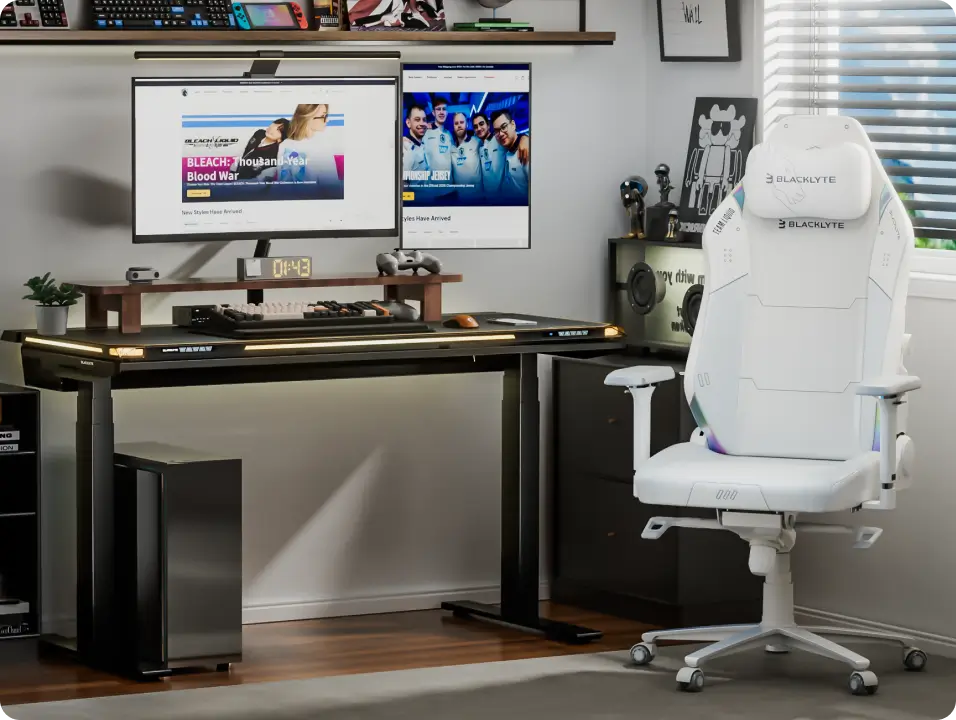 White Liquid gaming chair for home gaming room setup